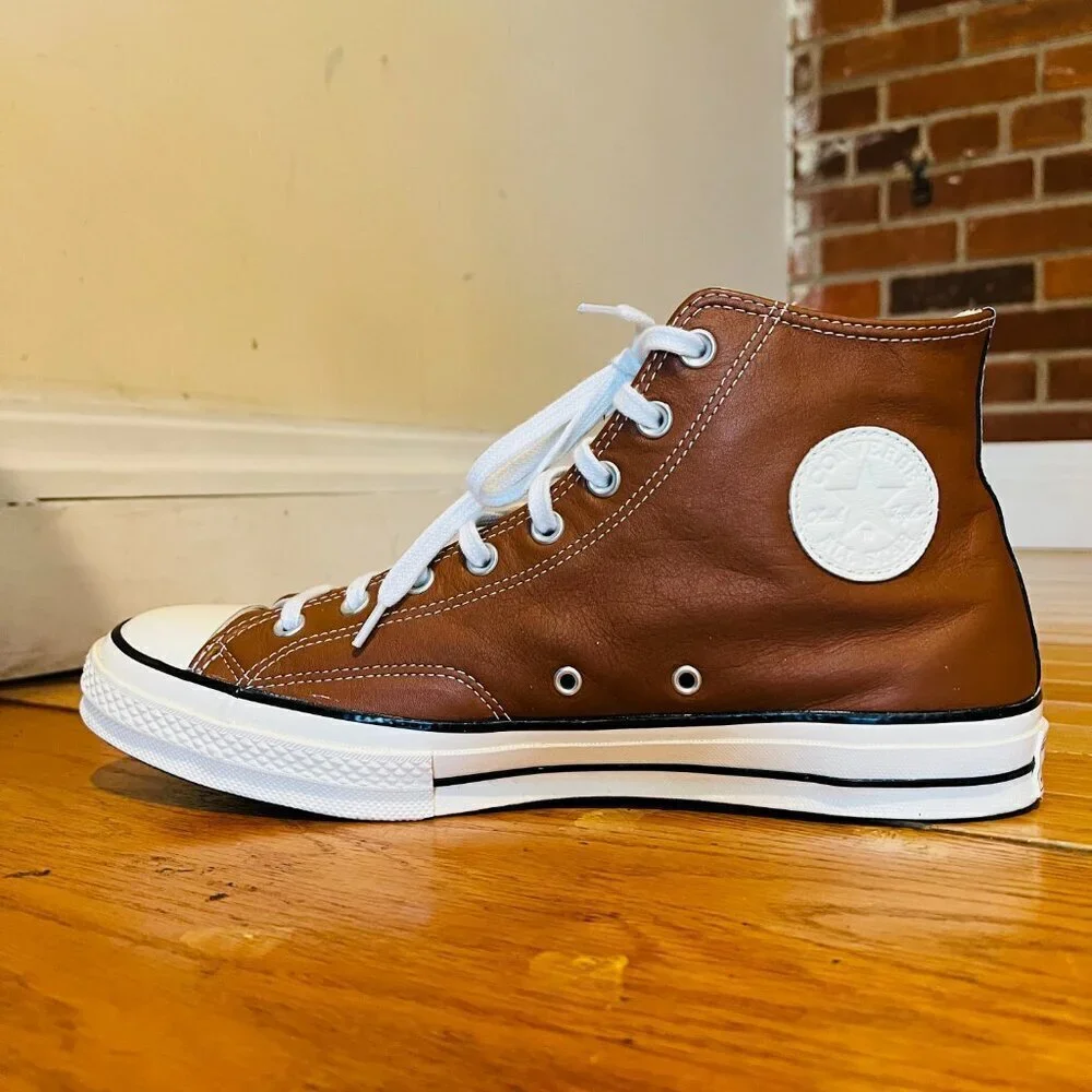 Converse Chuck Taylor All Star Cruise Leather High-Top Shoes Cognac Brown 12